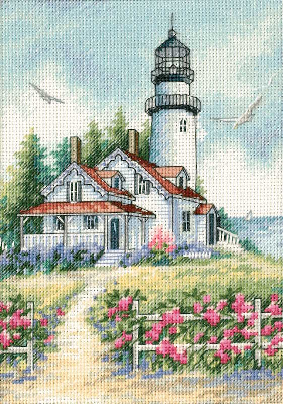 Scenic Lighthouse Cross Stitch Kit by Dimensions