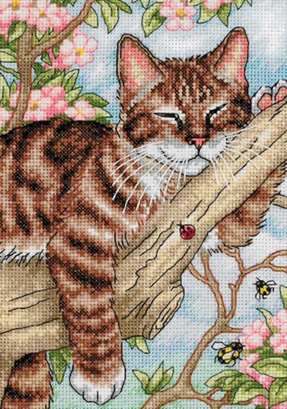 Napping Kitten Cross Stitch Kit by Dimensions