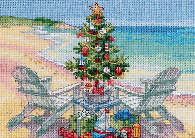Christmas on the Beach Cross Stitch Kit by Dimensions