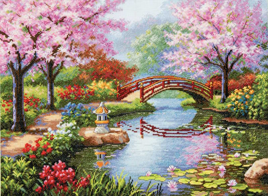 Japanese Garden Cross Stitch Kit by Dimensions