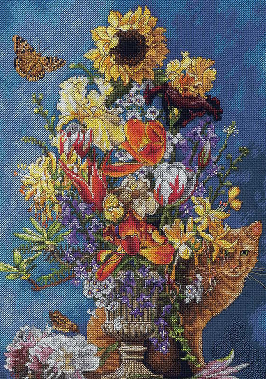 Garden in Gold Cross Stitch Kit by Dimensions