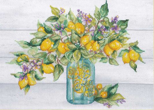 Lemon Jar Cross Stitch Kit by Dimensions