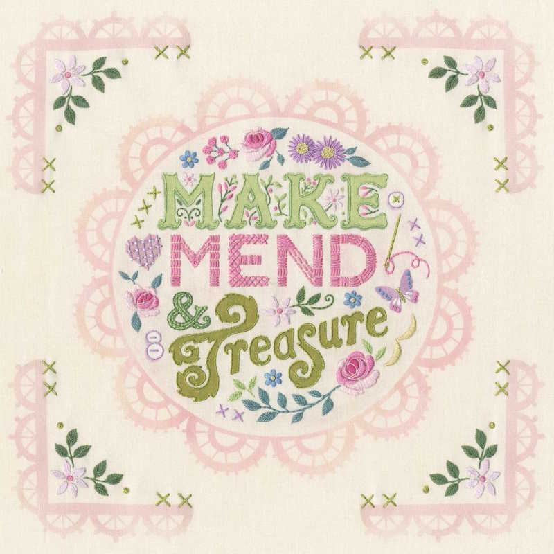 Make, Mend and Treasure Embroidery Kit By Bothy Threads