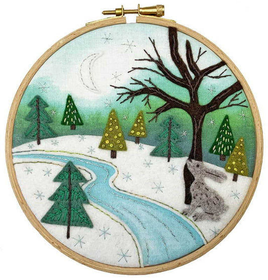 Under the Moonlight Felt Embroidery Kit By Bothy Threads