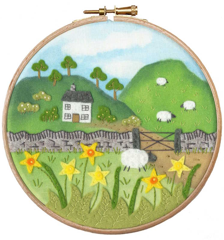 Host of Golden Daffodils Felt Embroidery Kit By Bothy Threads
