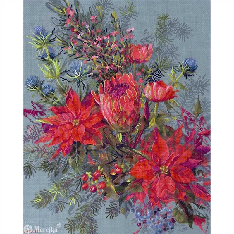 Christmas Arrangement Cross Stitch Kit by Merejka