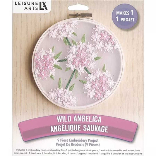 Organza Wild Angelica Embroidery Kit By Leisure Arts