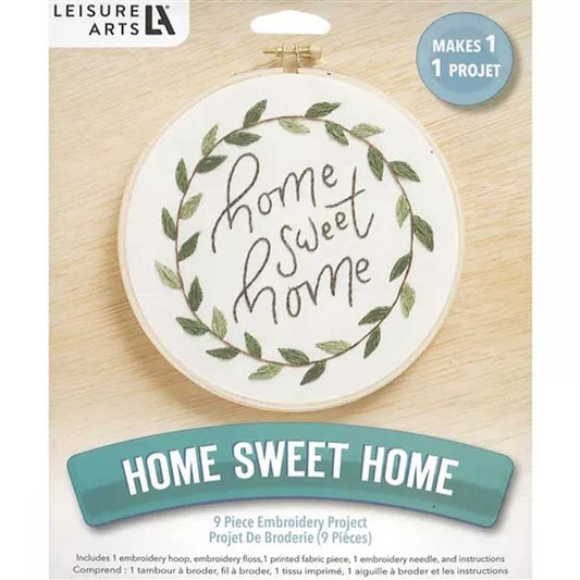 Home Sweet Home Embroidery Kit By Leisure Arts