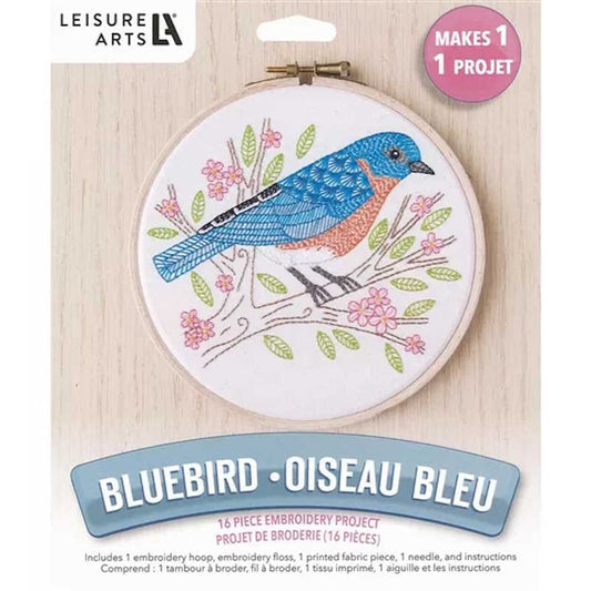 Bluebird Embroidery Kit By Leisure Arts