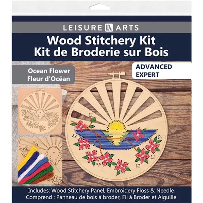 Ocean Flower Wood Stitchery Kit By Leisure Arts