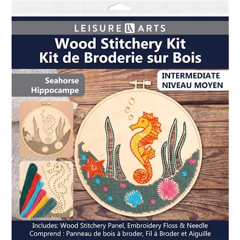 Seahorse Wood Stitchery Kit By Leisure Arts
