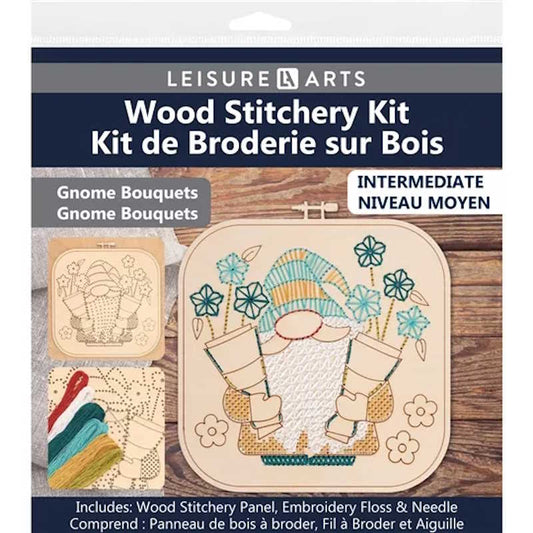 Gnome Bouquet Wood Stitchery Kit By Leisure Arts