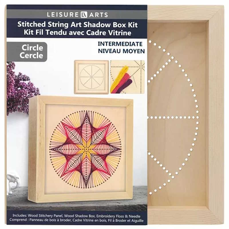 Circle Shadow Box Wood Stitchery Kit By Leisure Arts