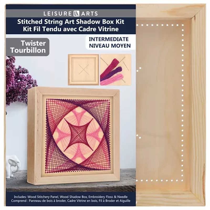 Twister Shadow Box Wood Stitchery Kit By Leisure Arts