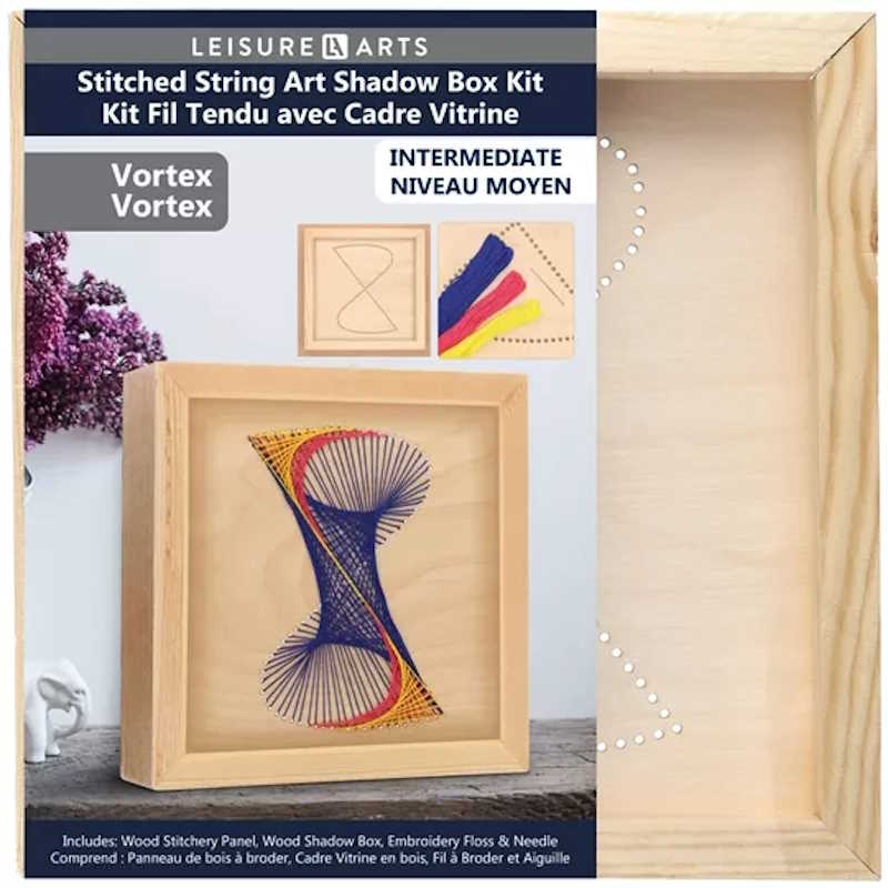 Vortex Shadow Box Wood Stitchery Kit By Leisure Arts