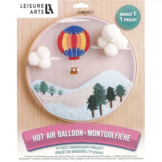 Organza Hot Air Balloon Embroidery Kit By Leisure Arts