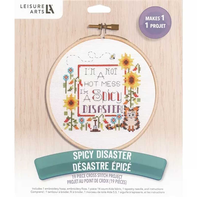 Spicy Disaster Cross Stitch Kit By Leisure Arts