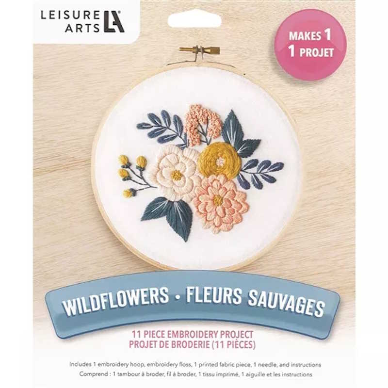Wildflowers Embroidery Kit By Leisure Arts