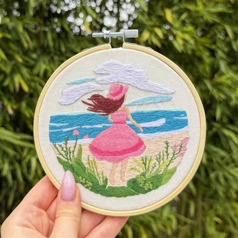 Beachside Memories Embroidery Kit by Milpoint