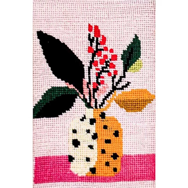 Red Bloom Vase Tapestry Kit by Milpoint