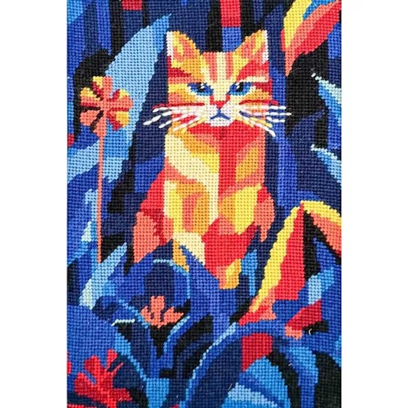 Midnight Cat Tapestry Kit by Milpoint
