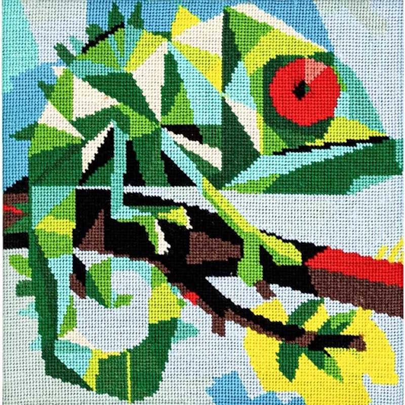 Chameleon on a Branch Tapestry Kit by Milpoint 