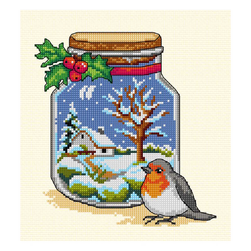Winter Jar Cross Stitch Kit by Orchidea