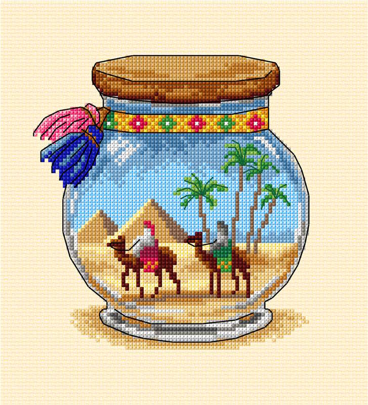Vacation Memories Pyramids Cross Stitch Kit by Orchidea