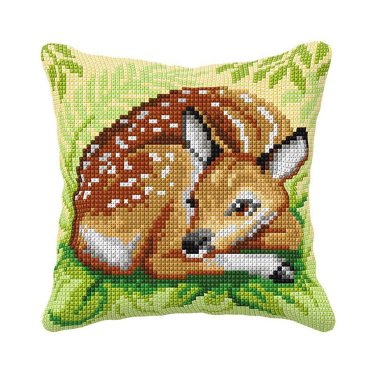 Doe Printed Cross Stitch Cushion Kit by Orchidea