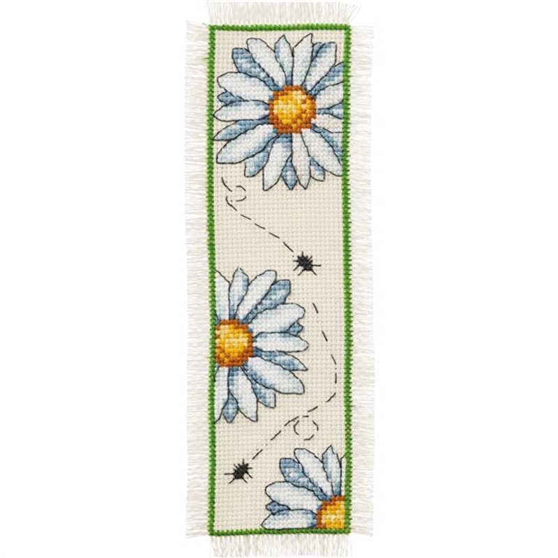 Daisies Bookmark Cross Stitch Kit By Permin