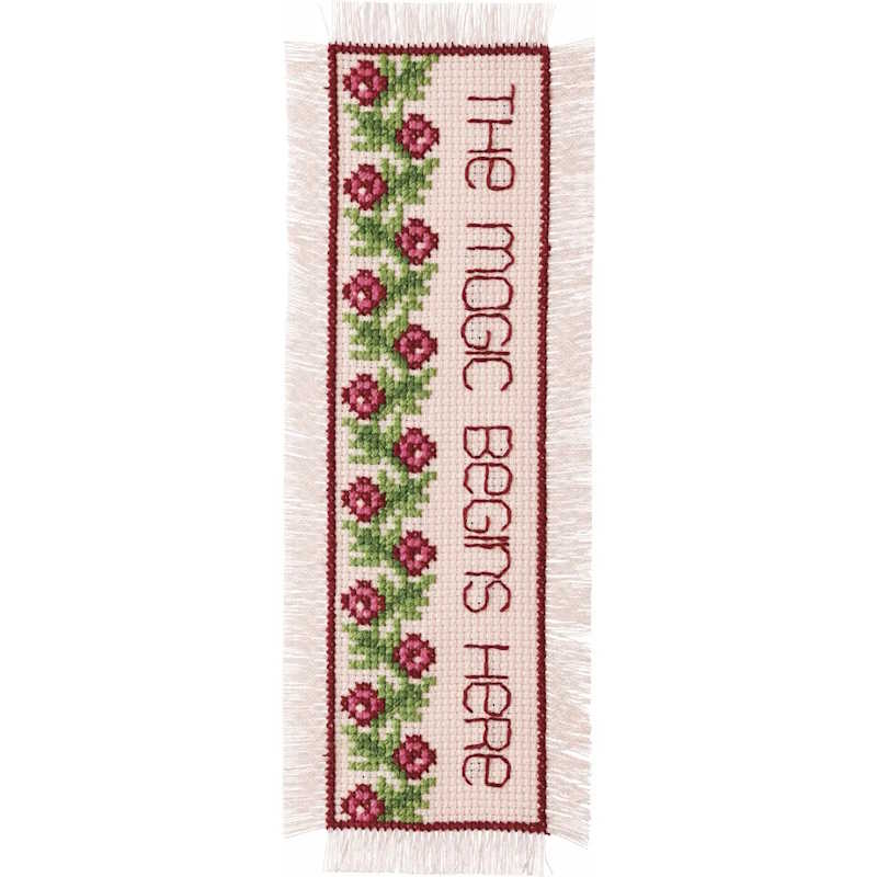 The Magic Begins Here Bookmark Cross Stitch Kit By Permin
