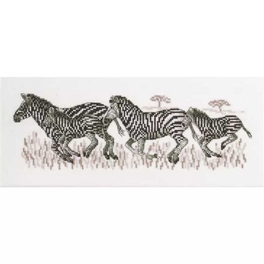Zebras Cross Stitch Kit by Permin