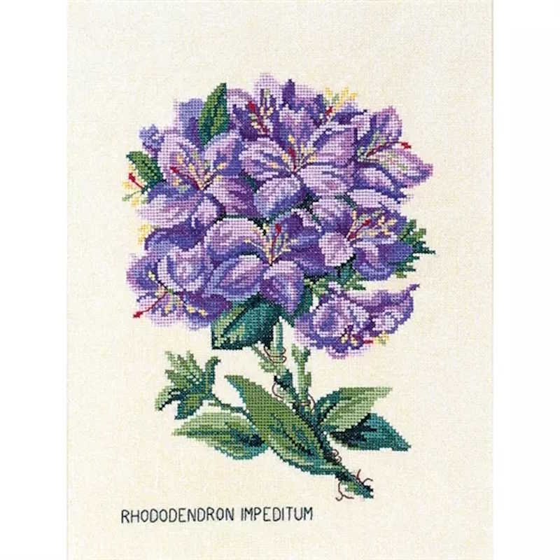 Rhododendron Cross Stitch Kit by Permin