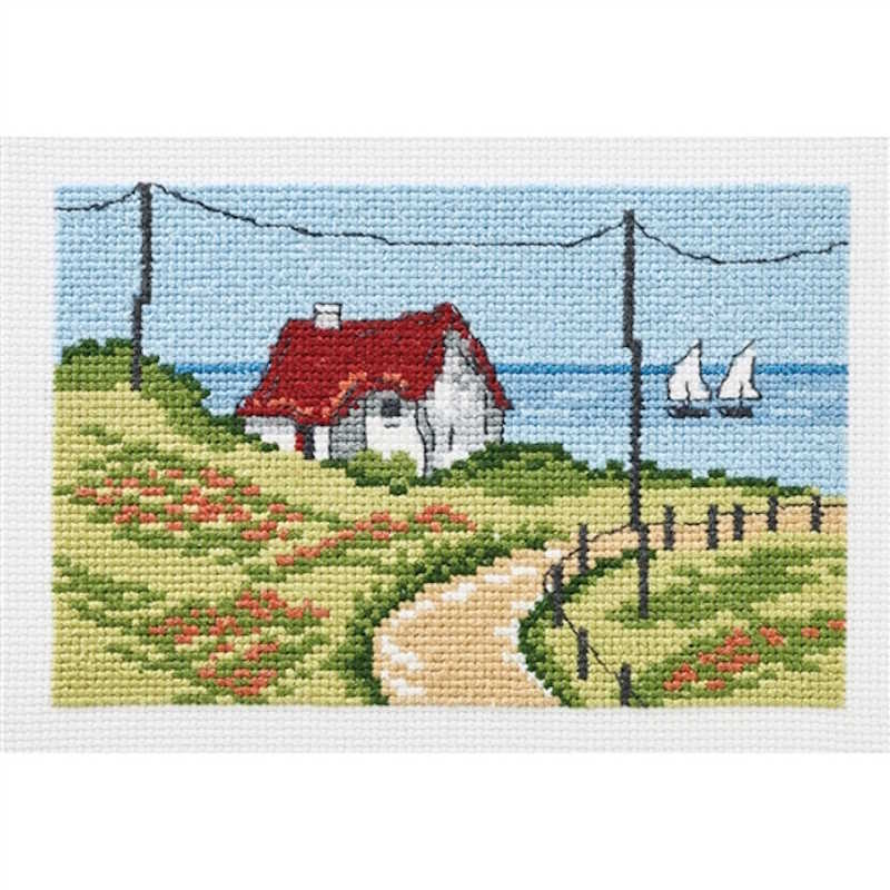 House by the Sea Cross Stitch Kit by Permin