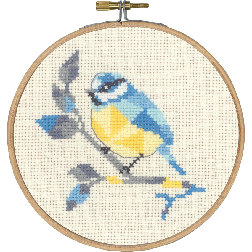 Blue Tit Cross Stitch Kit by Permin