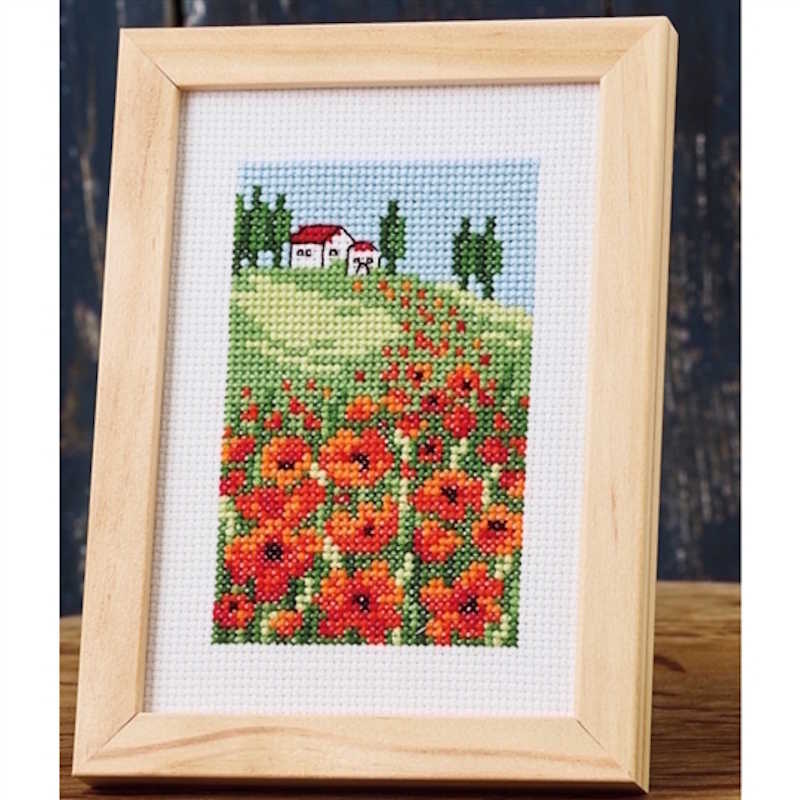 Poppies Cross Stitch Kit by Permin
