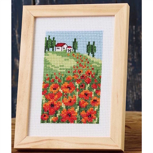 Poppies Cross Stitch Kit by Permin