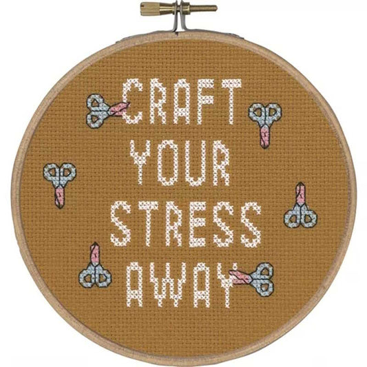 Craft Your Stress Cross Stitch Kit by Permin