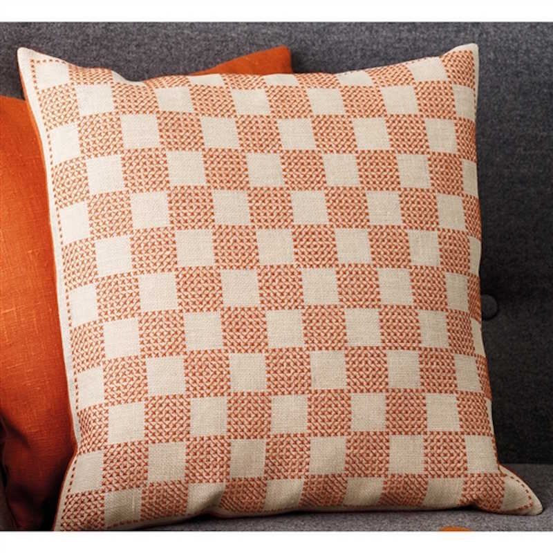 Checked Cushion Cross Stitch Kit by Permin