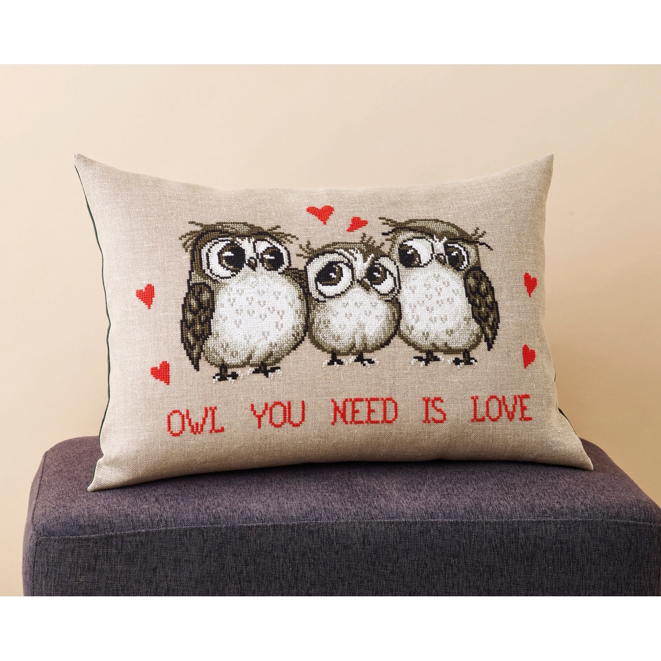 Owl You Need is Love Cross Stitch Kit by Permin