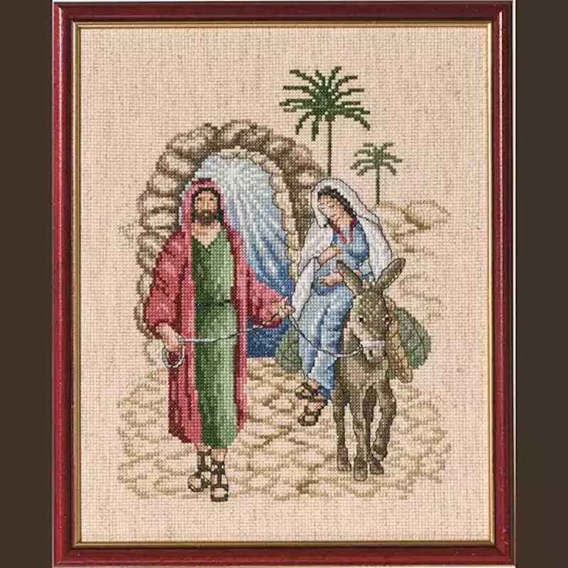 Mary and Joseph Christmas Cross Stitch Kit by Permin