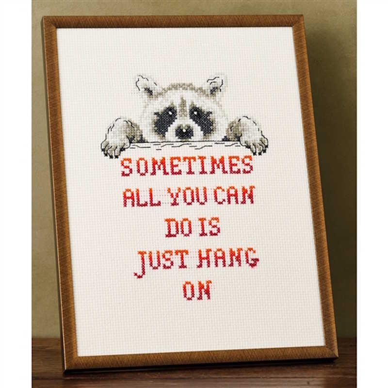 Racoon Cross Stitch Kit by Permin