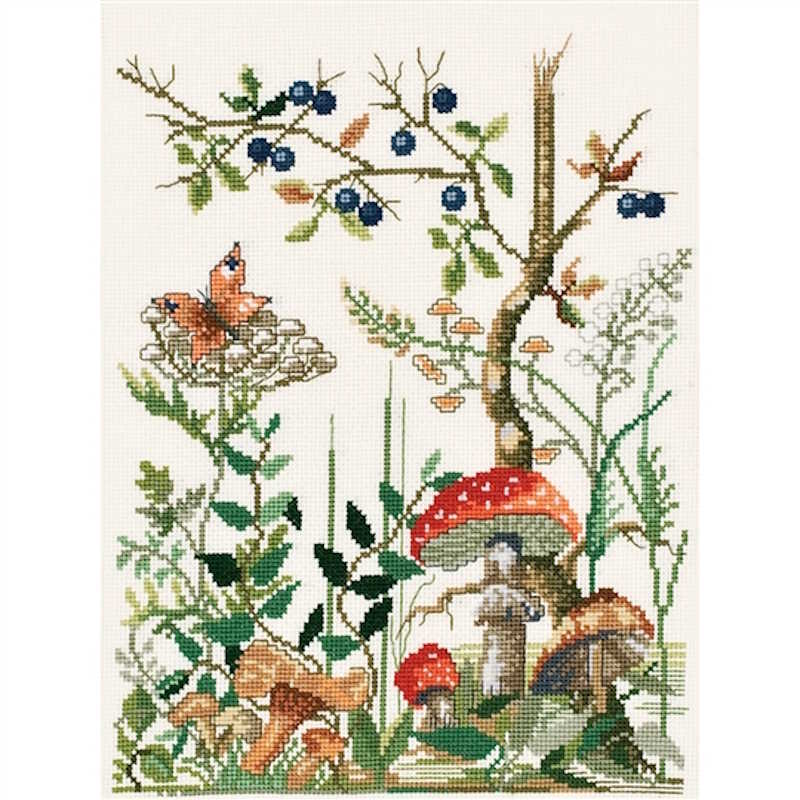 Forest Floor Cross Stitch Kit by Permin