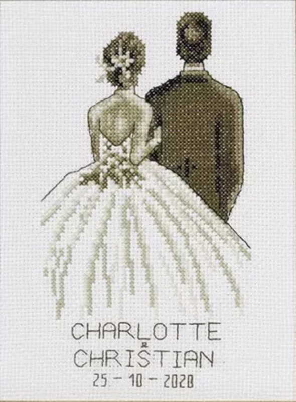 Wedding Day Sampler Cross Stitch Kit by Permin