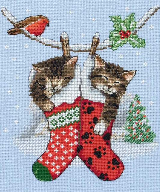 Christmas Kittens Cross Stitch Kit By Anchor