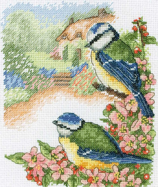 Summer Blue Tit Cross Stitch Kit By Anchor