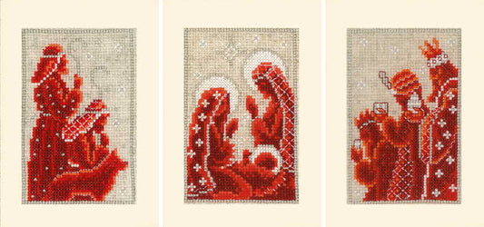Bible Story Cross Stitch Christmas Card Kit By Vervaco