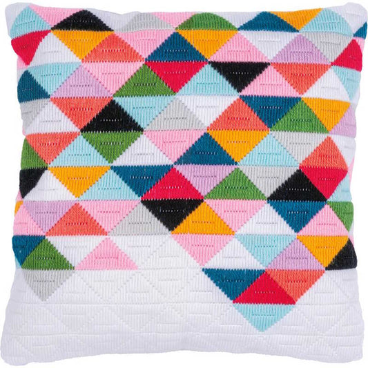 Triangles Long Stitch Cushion Kit By Vervaco