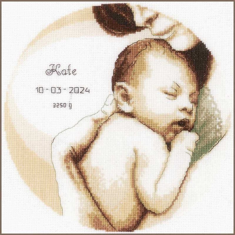 Mother and Baby Birth Sampler Cross Stitch Kit By Vervaco