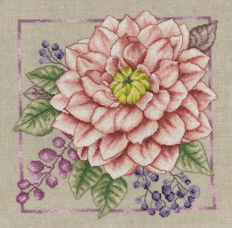 Blooming Blush Cross Stitch Kit By Lanarte